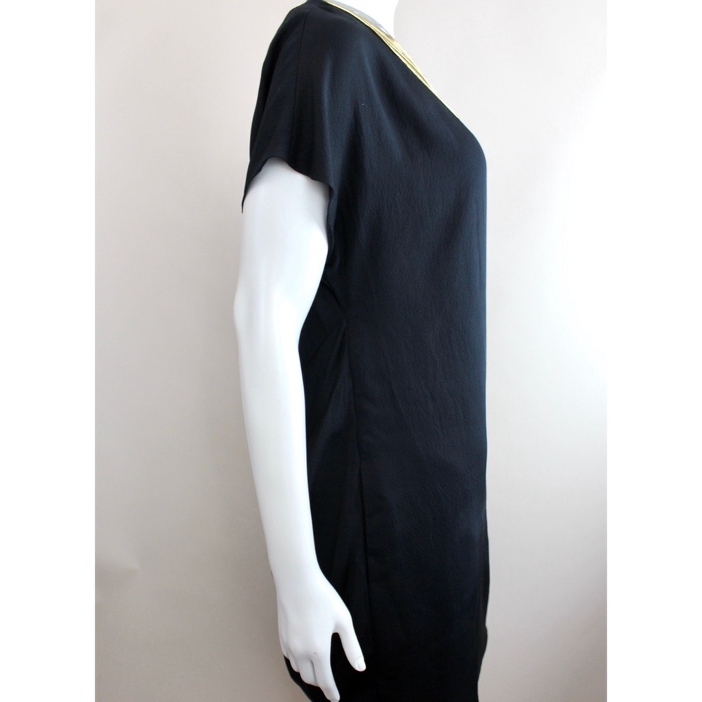 Philip Lim Silk Statement Collar Shift Dress LBD - Picture 4 of 8